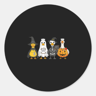 Halloween-Enten für Frauen Runder Aufkleber