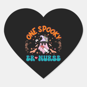 Halloween ER Nurse - Ein Spooky ER Nurse Herz-Aufkleber