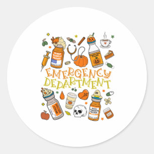 Halloween ER Nurse Sweatshirt Runder Aufkleber