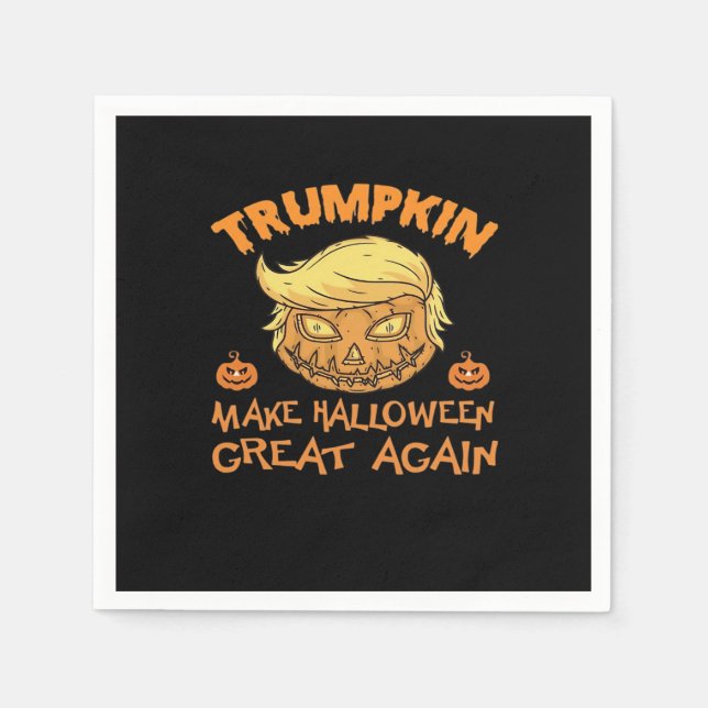 Halloween erneut - Trumpkin Serviette (Vorderseite)