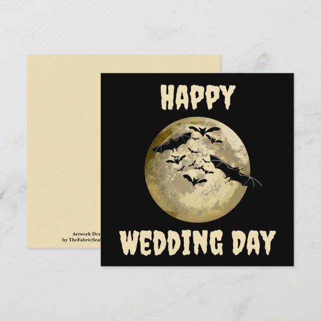 Halloween Ernte Vollmond- und Nachtflieger Karte (Vorne/Hinten)