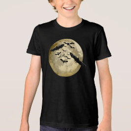 Halloween Ernte Vollmond- und Nachtflieger Tri-Blend Shirt