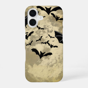 Halloween Ernte Vollmond und nächtliche Flugfleder iPhone 16 Hülle