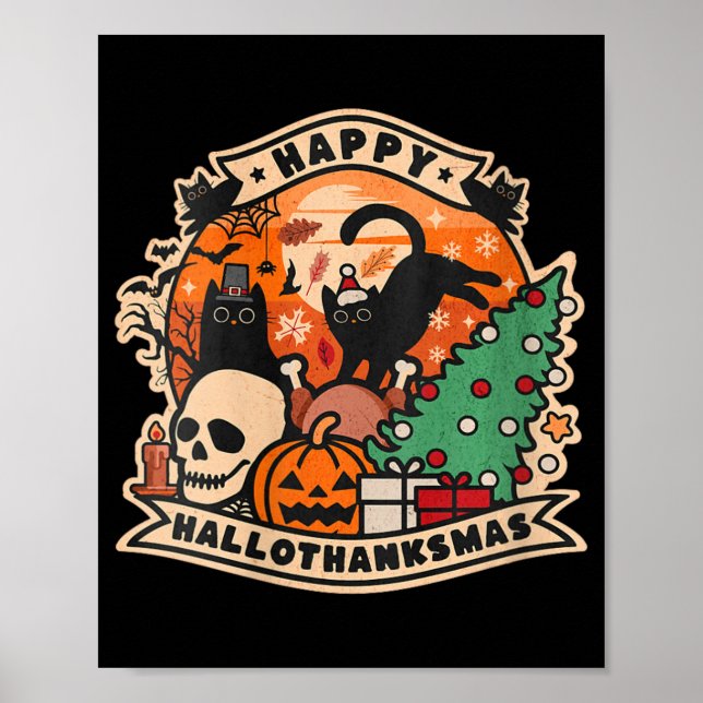 Halloween-Erntedank Poster (Vorne)