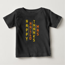 Halloween Erntedank Weihnachten Einfache Typografi Baby T-shirt