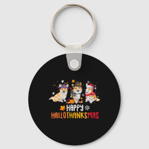 Halloween Erntedank Weihnachten Funny Corgi Hunde Schlüsselanhänger