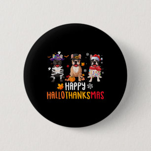 Halloween Erntedank Weihnachten Funny French Bull Button