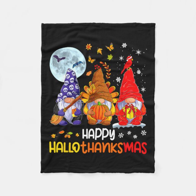 Halloween Erntedank Weihnachten Glückwunsch Hallow Fleecedecke (Vorderseite)