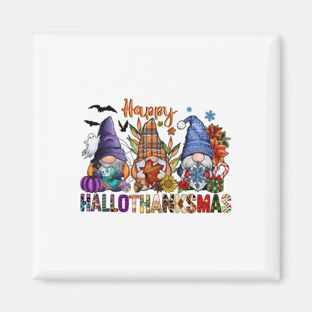 Halloween Erntedank Weihnachten Glückwunsch Hallow Magnet (Vorne)