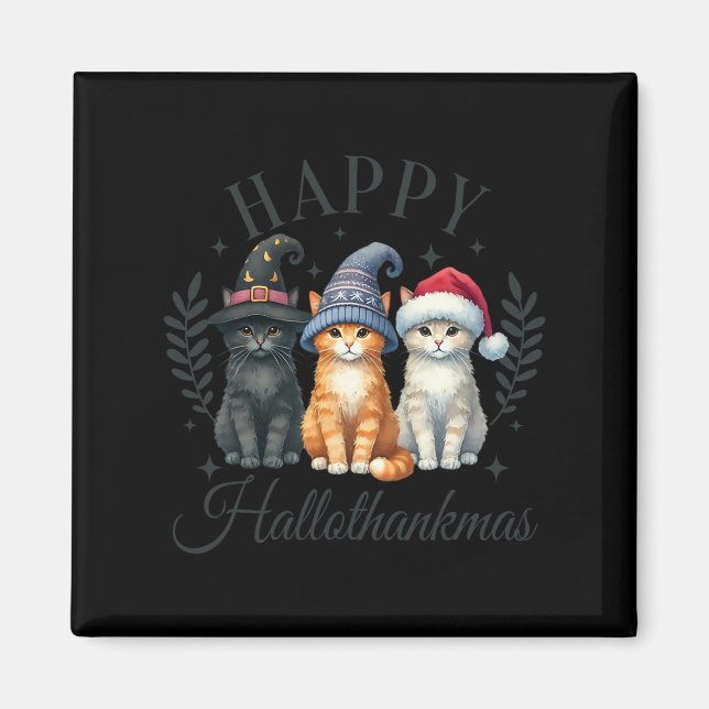 Halloween Erntedank Weihnachten Glückwunsch Hallow Magnet (Vorne)