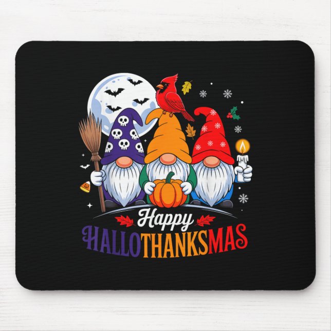 Halloween Erntedank Weihnachten Glückwunsch Hallow Mousepad (Vorne)