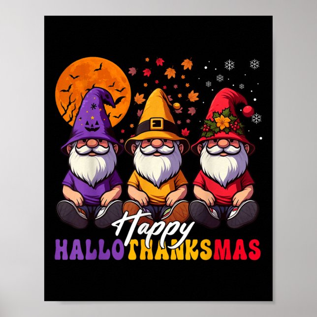 Halloween Erntedank Weihnachten Glückwunsch Hallow Poster (Vorne)