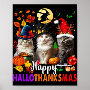 Halloween Erntedank Weihnachten Glückwunsch Hallow Poster