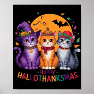 Halloween Erntedank Weihnachten Glückwunsch Hallow Poster