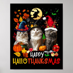 Halloween Erntedank Weihnachten Glückwunsch Hallow Poster