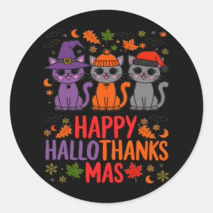 Halloween Erntedank Weihnachten Glückwunsch Hallow Runder Aufkleber
