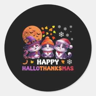Halloween Erntedank Weihnachten Glückwunsch Hallow Runder Aufkleber