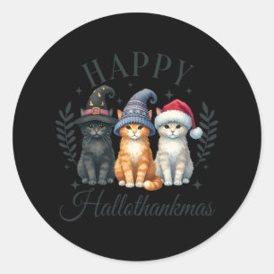 Halloween Erntedank Weihnachten Glückwunsch Hallow Runder Aufkleber