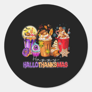 Halloween Erntedank Weihnachten Glückwunsch Hallow Runder Aufkleber