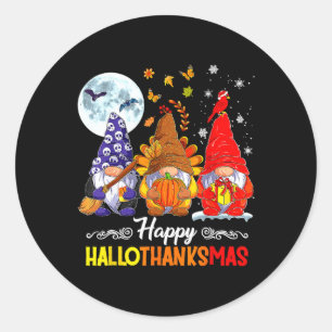 Halloween Erntedank Weihnachten Glückwunsch Hallow Runder Aufkleber