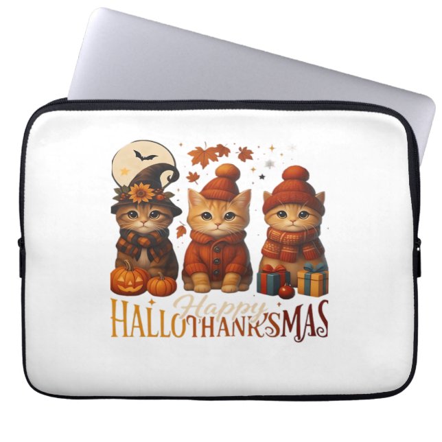 Halloween Erntedank Weihnachten HalloDanke Laptopschutzhülle (Vorderseite)