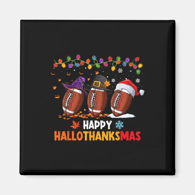 Halloween-Erntedank Weihnachten Hallothanksmas Magnet (Vorne)