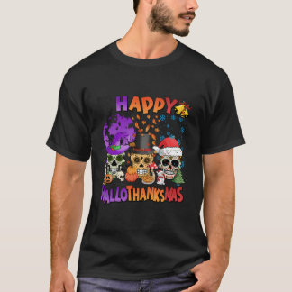 Halloween Erntedank Weihnachten Hallothanksmas Sk T-Shirt