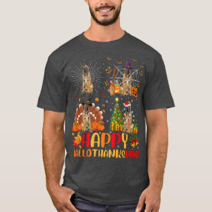 Halloween Erntedank Weihnachten Malinois Dog Hall T-Shirt