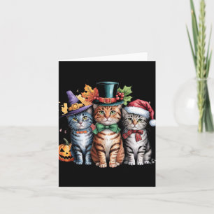 Halloween Erntedank Weihnachten Niedliche Feiertag Karte