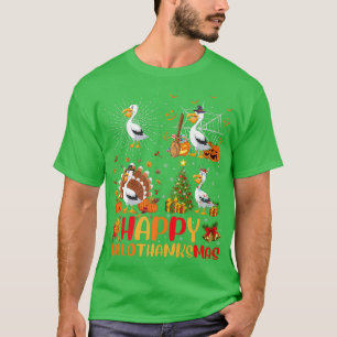Halloween Erntedank Weihnachten Pelican Bird Hall T-Shirt