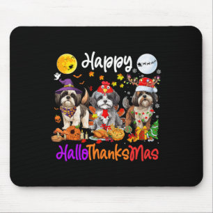 Halloween Erntedank Weihnachten Shih Tzu Dog Hall Mousepad