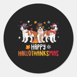 Halloween Erntedank Weihnachten Weihnachtsfest St. Runder Aufkleber