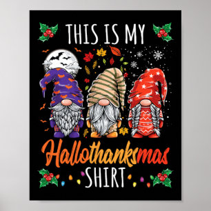 Halloween Erntedank Weihnachtslustige Hallothanksm Poster