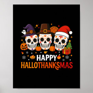 Halloween Erntedankfest Weihnachten Frohes Halloth Poster