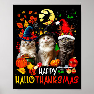 Halloween Erntedankfest Weihnachten Frohes Halloth Poster