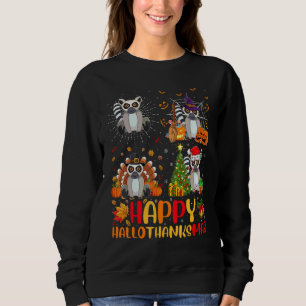 Halloween Erntedankfest Weihnachten Lemur Hallotha Sweatshirt