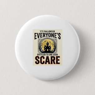Halloween Erschrecke Jeden Anspruchsvoll Gruselig Button