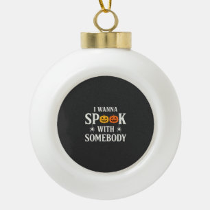 Halloween Erschrecke Jemanden Kürbis Spinne SVG Keramik Kugel-Ornament