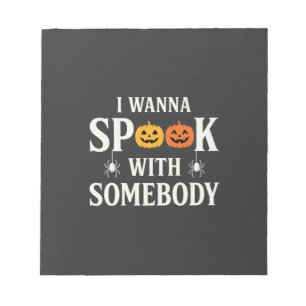 Halloween Erschrecke Jemanden Kürbis Spinne SVG Notizblock