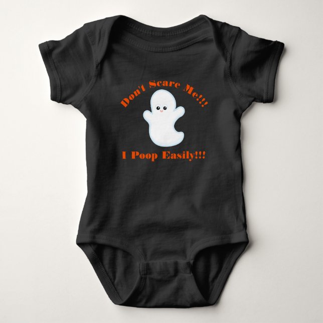 Halloween erschrecken mich nicht, den ich leicht baby strampler (Vorderseite)
