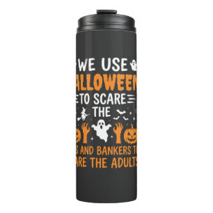 Halloween erschreckt Kinder Banker Erwachsene Desi Thermosbecher