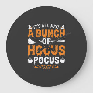 Halloween Es ist alles nur Hokuspokus Hexe Große Wanduhr