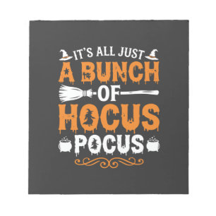 Halloween Es ist alles nur Hokuspokus Hexe Notizblock