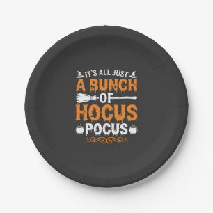 Halloween Es ist alles nur Hokuspokus Hexe Pappteller