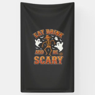 Halloween Essen Trinken Sei Gruselig Gespenst Desi Banner