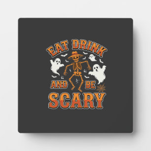 Halloween Essen Trinken Sei Gruselig Gespenst Desi Fotoplatte