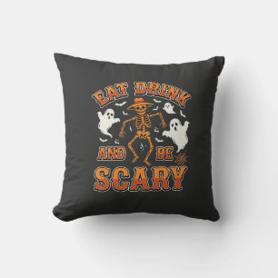 Halloween Essen Trinken Sei Gruselig Gespenst Desi Kissen