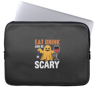 Halloween Essen Trinken Sei Gruselig Gespenst Desi Laptopschutzhülle