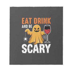 Halloween Essen Trinken Sei Gruselig Gespenst Desi Notizblock