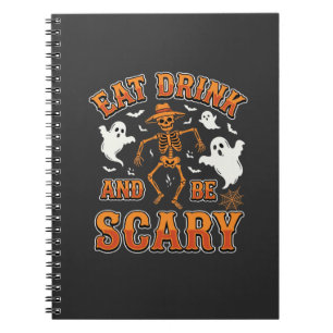 Halloween Essen Trinken Sei Gruselig Gespenst Desi Notizblock